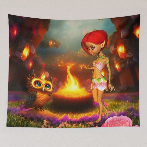 Item preview, The Amazing Adventures of Fairy and Fire Owl designed and sold by nicky2342.