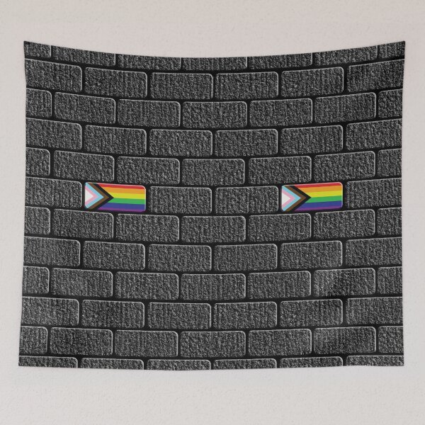 Item preview, LGBTQIA Pride Flag Big Brick in the Wall designed and sold by TheirChoice.