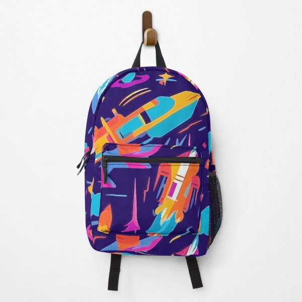 Item preview, Colorful Cartoon Spaceships in Space Artwork designed and sold by jimirads.