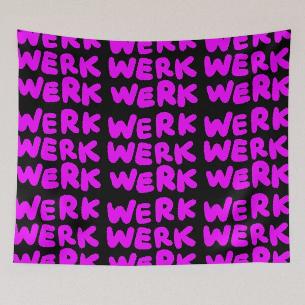 Item preview, WERK WERK WERK Brush Stroke Handwritten designed and sold by solotrip.