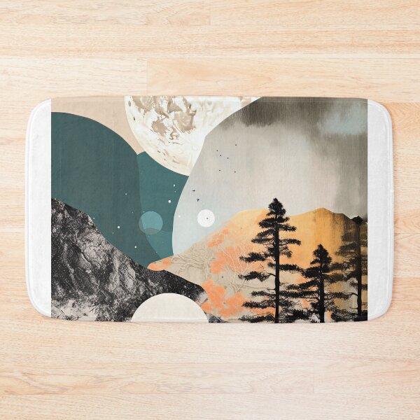 Item preview, Lunar Landscape: A Digital Pastel Collage of Moonlit Scenery designed and sold by Michael Bollin.