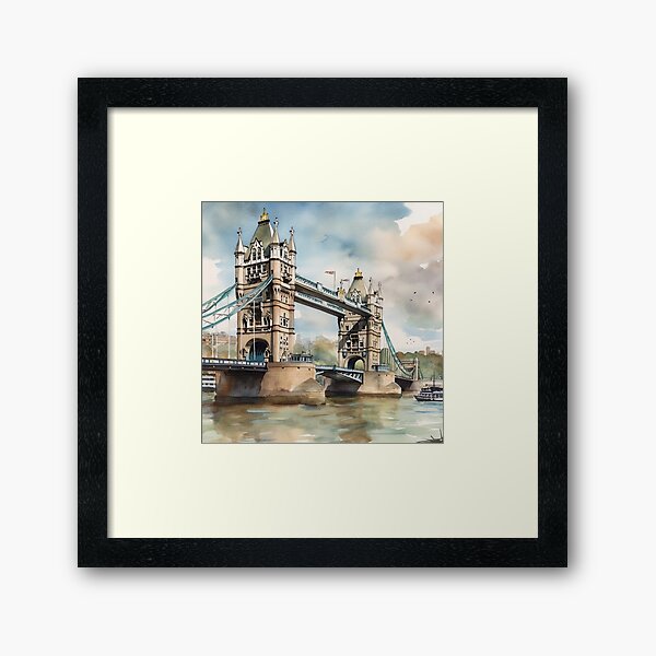 Item preview, Summer Splendor: Tower Bridge Watercolor Serenade in London designed and sold by Timothy Redman.