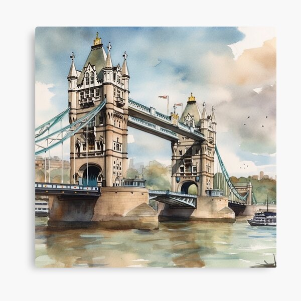 Item preview, Summer Splendor: Tower Bridge Watercolor Serenade in London designed and sold by Timothy Redman.