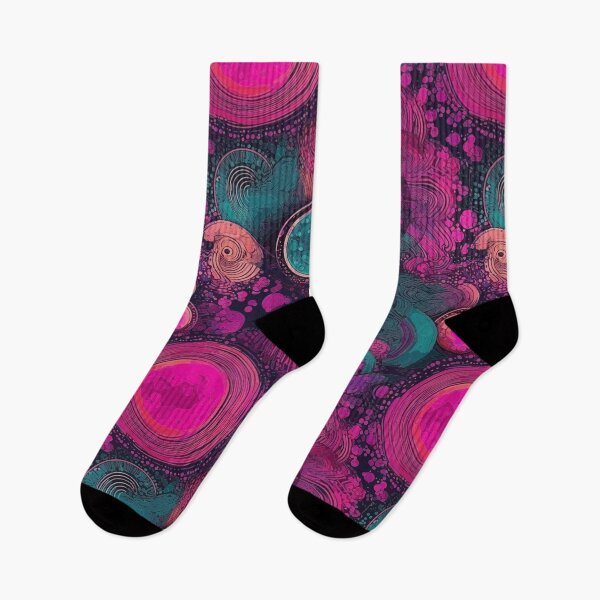 Item preview, Pink Blue Purple Space-Inspired Abstract Art Print designed and sold by jimirads.
