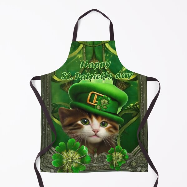 Item preview, Cute kitten celebrates the St. patrick's day designed and sold by nicky2342.