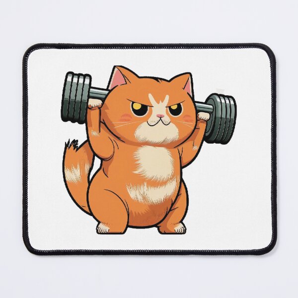 Item preview, Weightlifting cat benchoress designed and sold by amtstickers.