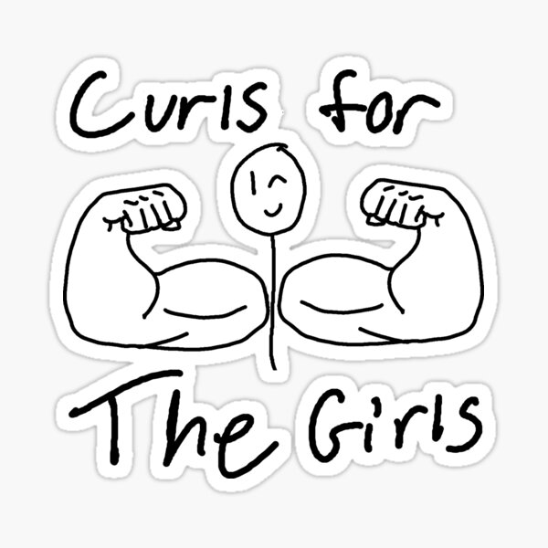 Item preview, Curls for the Girls Stick Figure designed and sold by WhichWire.