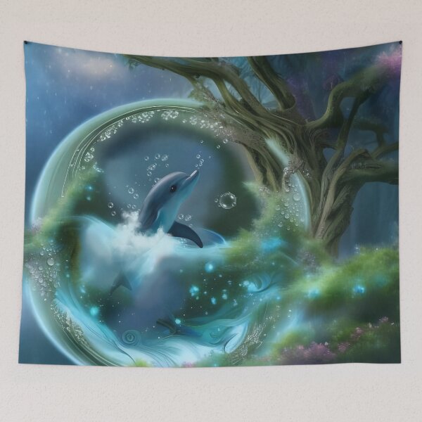 Item preview, Cute Dolphin in a Bubble the Hearts of the Ocean designed and sold by nicky2342.