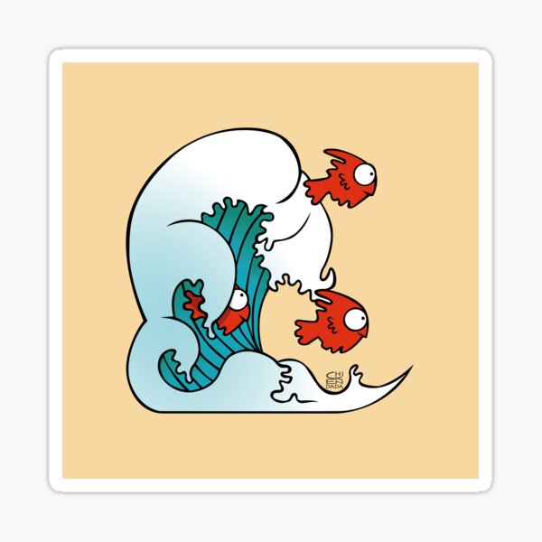 La vague Sticker