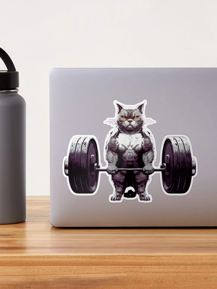 Cat Deadlift Powerlifting' Awesome Cats Gym Gift - Cat - Pillow