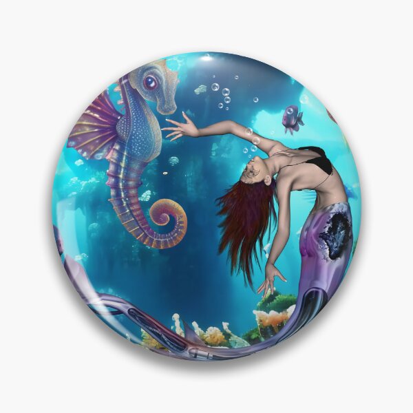 Item preview, Wonderful mermaid with seahorses designed and sold by nicky2342.