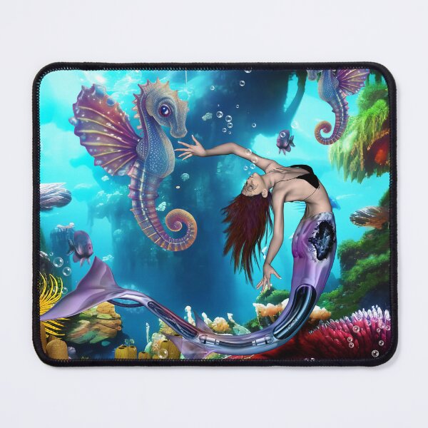 Item preview, Wonderful mermaid with seahorses designed and sold by nicky2342.