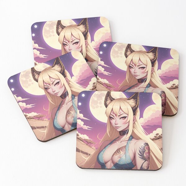 Item preview, Blonde Onna-bugeisha Night designed and sold by Henry Barre Art.