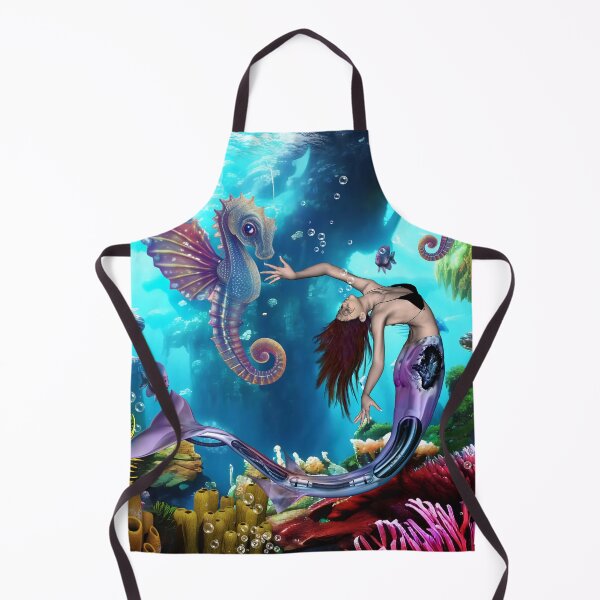 Item preview, Wonderful mermaid with seahorses designed and sold by nicky2342.