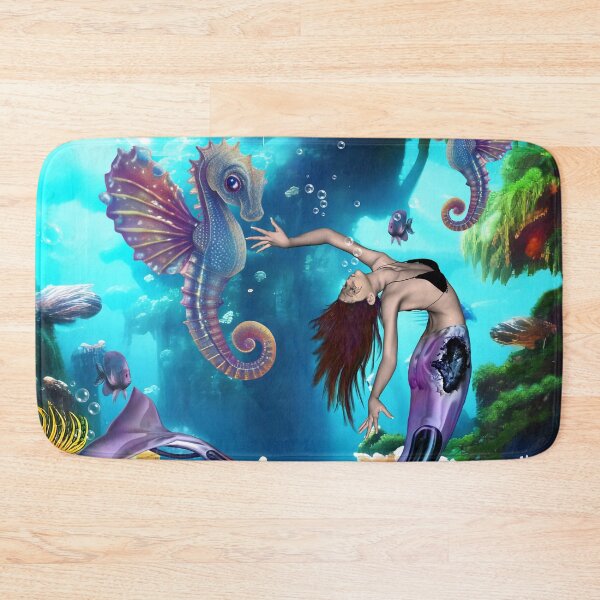 Item preview, Wonderful mermaid with seahorses designed and sold by nicky2342.