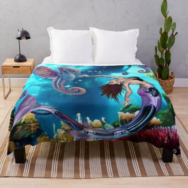 Item preview, Wonderful mermaid with seahorses designed and sold by nicky2342.