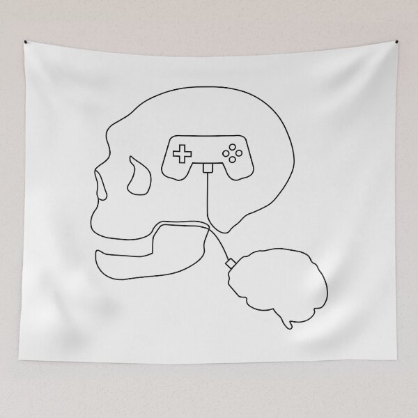 Item preview, Video Games Rot Your Brain Black & white designed and sold by LightsOutSupply.