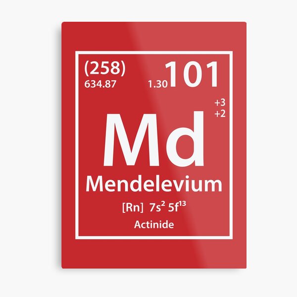 Aperçu de l'œuvre Mendelevium Element créée et vendue par cerebrands.