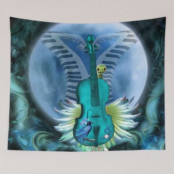 Item preview, Wonderful violin with wings and piano designed and sold by nicky2342.