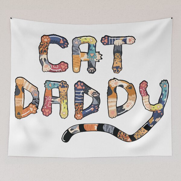 Item preview, Cat Daddy - Cat Paws & Cat Tail Illustrated Art (NO SILHOUETTE) designed and sold by Voodoo Catdaddy .