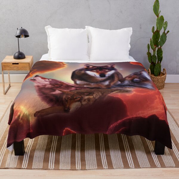 Item preview, Awesome wolves howling at the setting sun designed and sold by nicky2342.