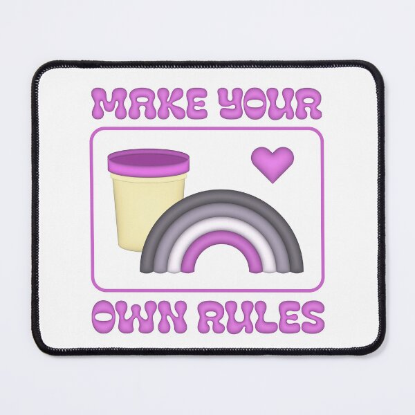 Item preview, Make your own rules - asexual flag  designed and sold by ICantFindMyFish.