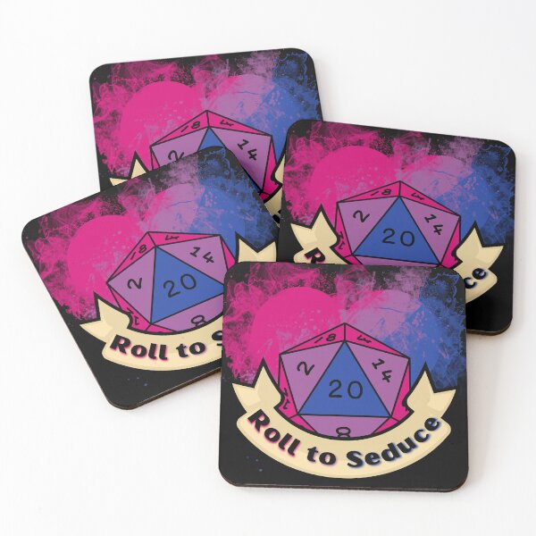 Item preview, Bisexual Pride Watercolor Explosion - Roll to seduce - Natural 20 - Critical Success - D&D Novelty designed and sold by CC's Designs.