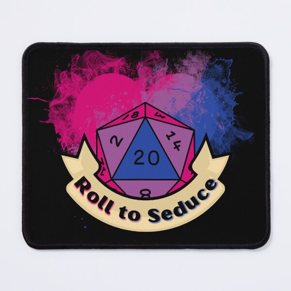 Item preview, Bisexual Pride Watercolor Explosion - Roll to seduce - Natural 20 - Critical Success - D&D Novelty designed and sold by CC's Designs.