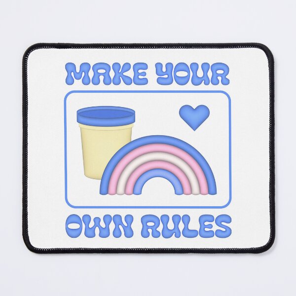 Item preview, Make your own rules - transgender flag  designed and sold by ICantFindMyFish.