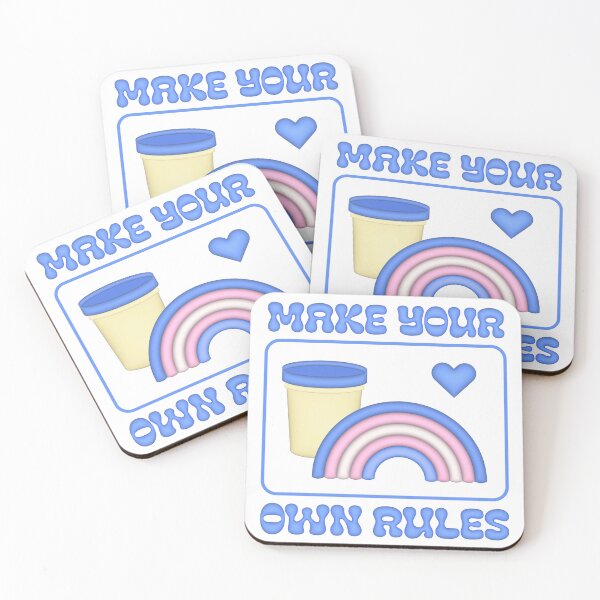 Item preview, Make your own rules - transgender flag  designed and sold by ICantFindMyFish.