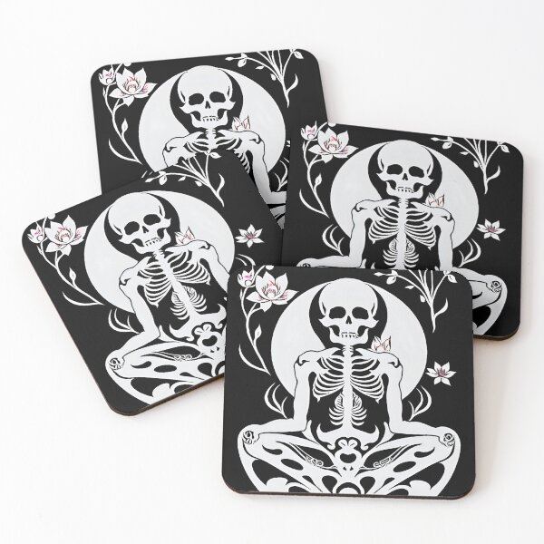 Item preview, All white skeleton with simple small flowers designed and sold by McCallnWaldo.