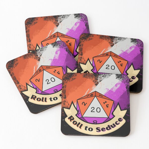 Item preview, Lesbian Pride Watercolor Explosion - Roll to seduce - Natural 20 - Critical Success - D&D Novelty designed and sold by CC's Designs.