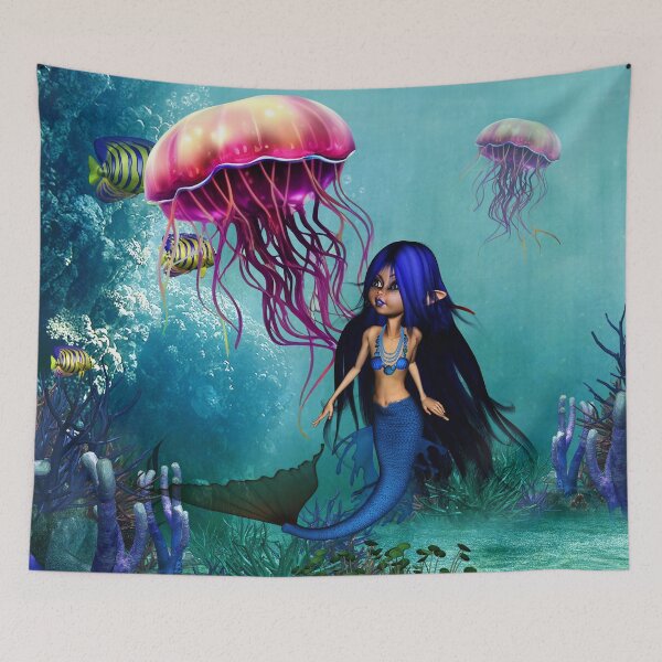 Item preview, The MAGICAL world of the little Mermaid and the Jellyfish designed and sold by nicky2342.