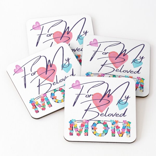Item preview, For My Beloved Mom – Colorful Mother's Day Gift with Hearts designed and sold by GalleryNora.