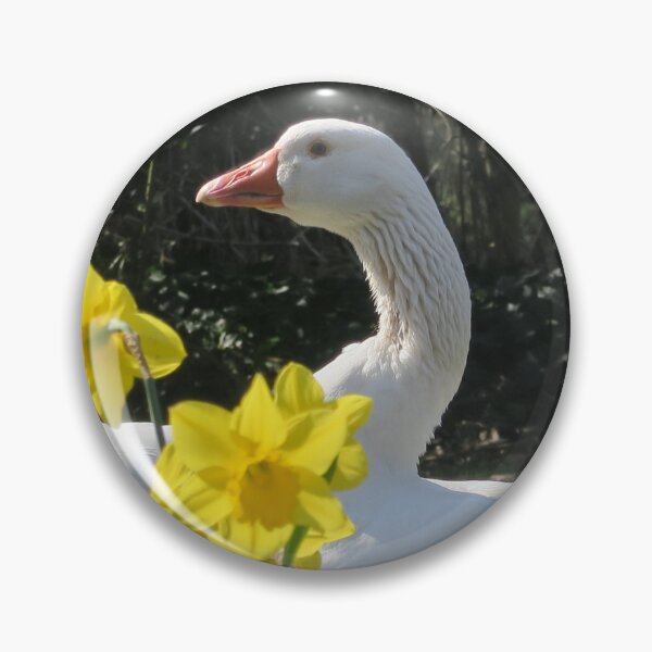 Item preview, Goose with yellow daffodils designed and sold by DragonDango.