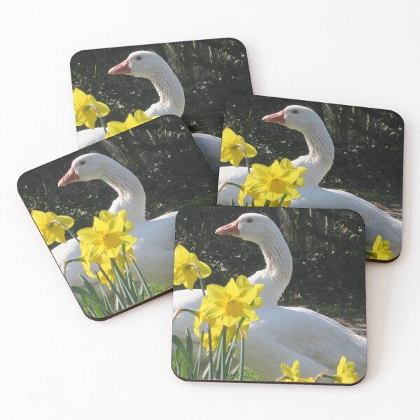 Item preview, Goose with yellow daffodils designed and sold by DragonDango.