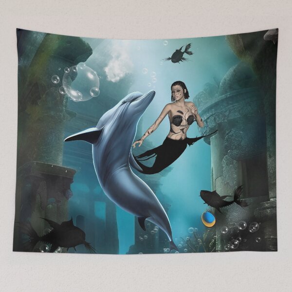 Item preview, The legend of dolphin and mermaid designed and sold by nicky2342.