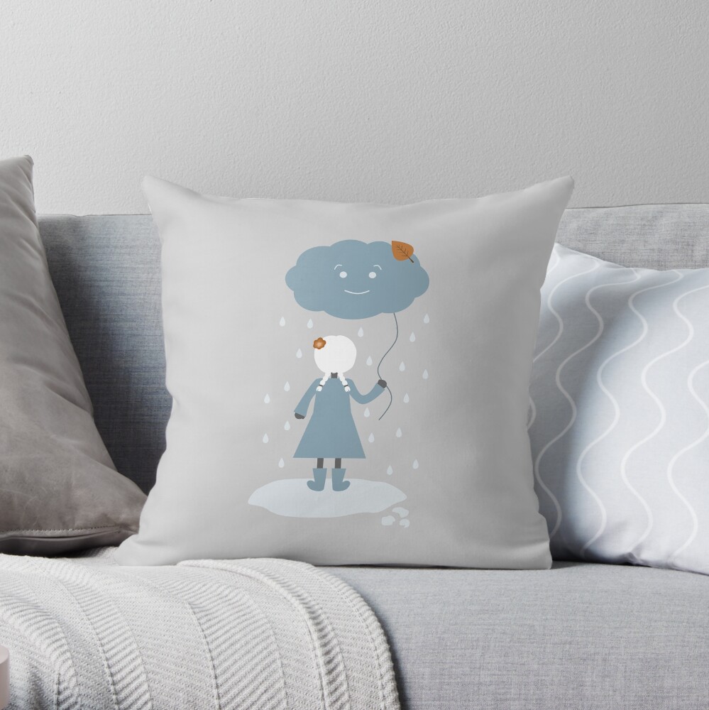 Autumn Rain (v2) Throw Pillow