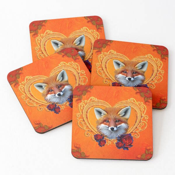 Item preview, Wonderful head of a fox with heart designed and sold by nicky2342.