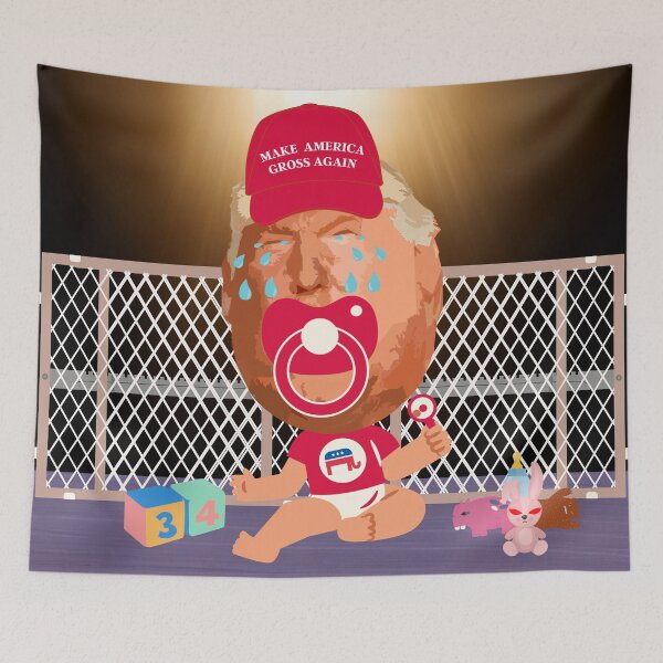 Item preview, Funny Crybaby Diaper Don "Make America Gross Again"  designed and sold by Write-to-Rebel.
