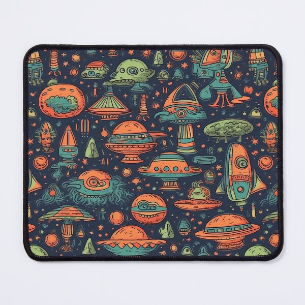Item preview, Cosmic patterns: Creatures from space ufo designed and sold by lehoodesign.