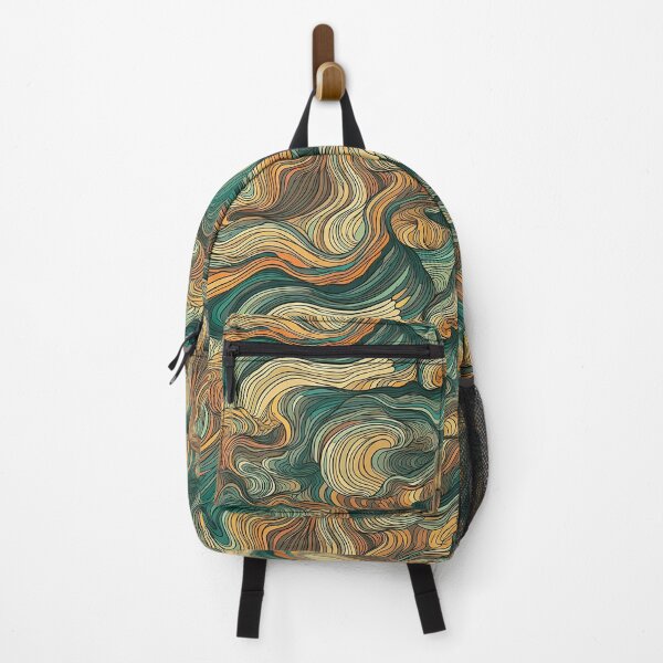 Item preview, Graphic wave pattern using green and yellow. designed and sold by Niellartshop.