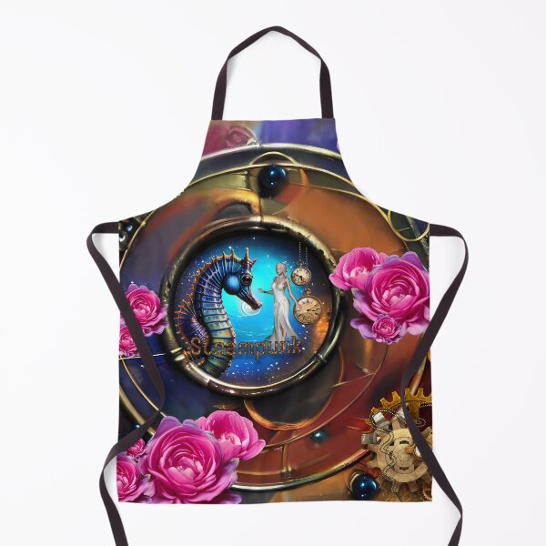 Item preview, Wonderful steampunk design with seahorse, clocks and gears designed and sold by nicky2342.
