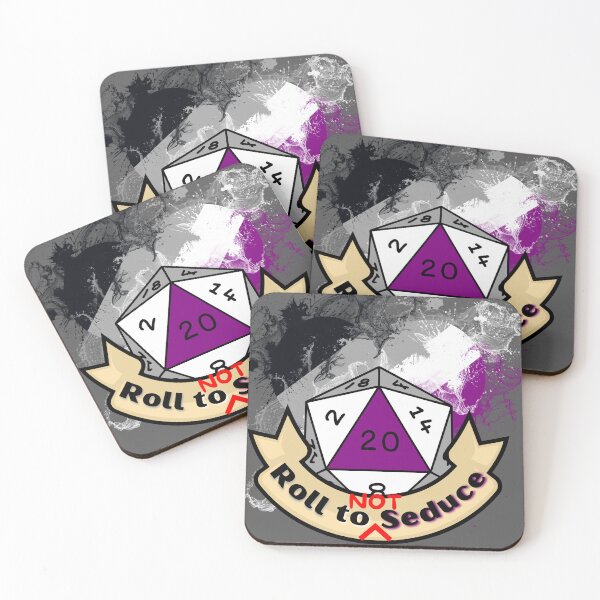 Item preview, Asexual / Demisexual Pride Watercolor Explosion - Roll to NOT seduce - Natural 20 - Critical Success - D&D Novelty designed and sold by CC's Designs.