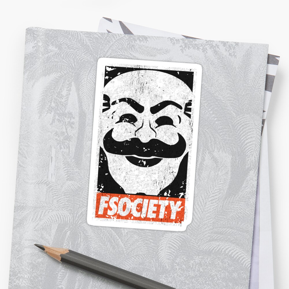  fsociety  Sticker  by jacobcdietz Redbubble