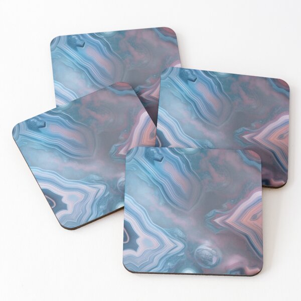 Item preview, Abstract Agate Pattern Blues and Pinks designed and sold by calibrit.