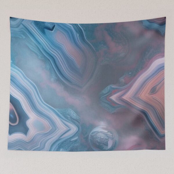 Item preview, Abstract Agate Pattern Blues and Pinks designed and sold by calibrit.