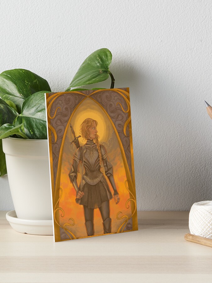 Galadriel in Armor Art Board Print for Sale by seabirds