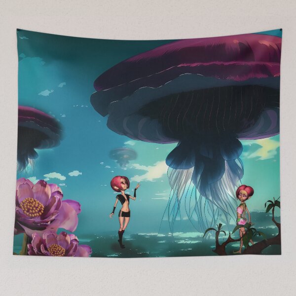 Item preview, Awesome jellyfish  float in the sky designed and sold by nicky2342.