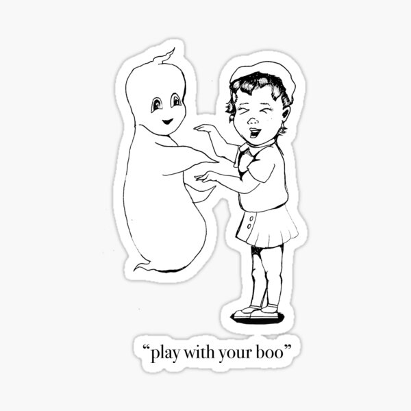 play with your boo Sticker